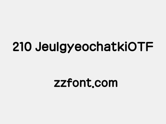 210 JeulgyeochatkiOTF