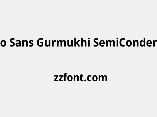 Noto Sans Gurmukhi SemiCondensed