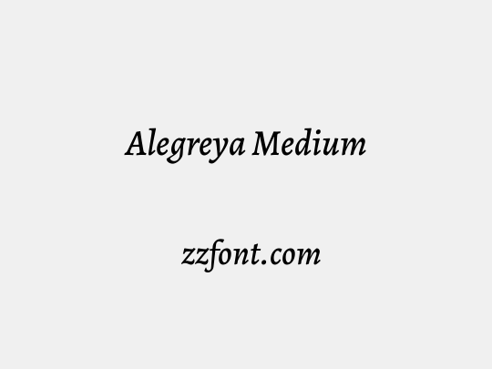 Alegreya Medium