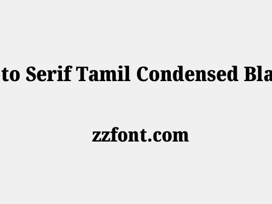 Noto Serif Tamil Condensed Black