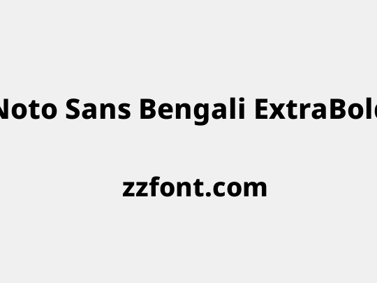 Noto Sans Bengali ExtraBold