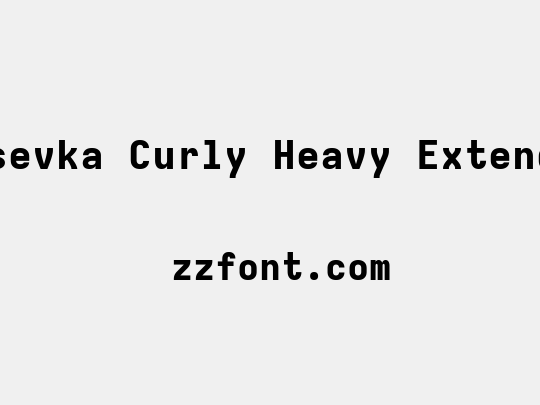 Iosevka Curly Heavy Extended