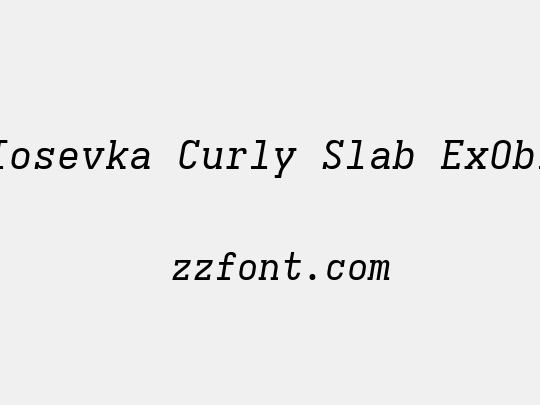 Iosevka Curly Slab ExObl