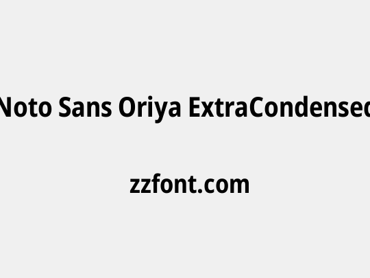 Noto Sans Oriya ExtraCondensed