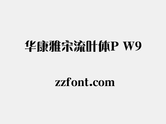 华康雅宋流叶体P W9