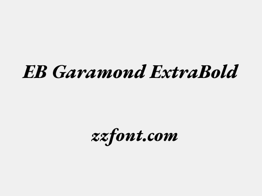 EB Garamond ExtraBold