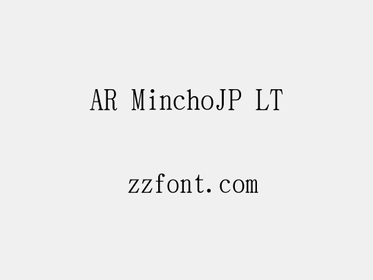 AR MinchoJP LT