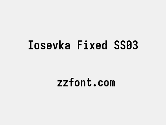 Iosevka Fixed SS03