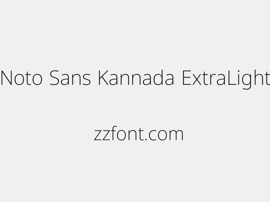 Noto Sans Kannada ExtraLight