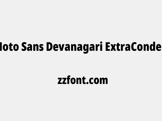 Noto Sans Devanagari ExtraCondensed Black