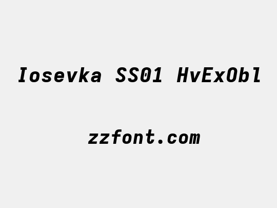 Iosevka SS01 HvExObl