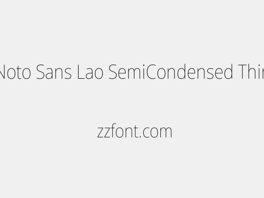 Noto Sans Lao SemiCondensed Thin