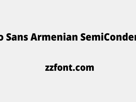 Noto Sans Armenian SemiCondensed Black