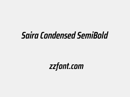 Saira Condensed SemiBold