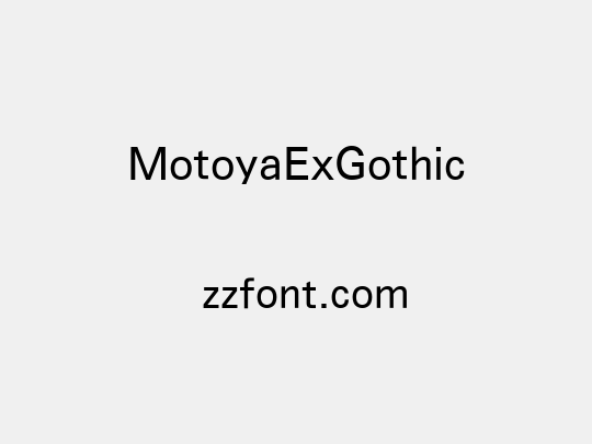 MotoyaExGothic