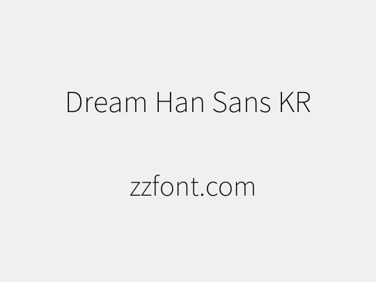 Dream Han Sans KR