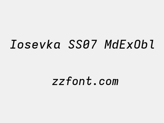 Iosevka SS07 MdExObl