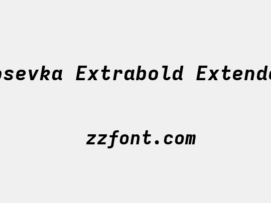 Iosevka Extrabold Extended