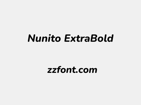 Nunito ExtraBold