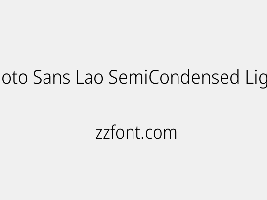 Noto Sans Lao SemiCondensed Light