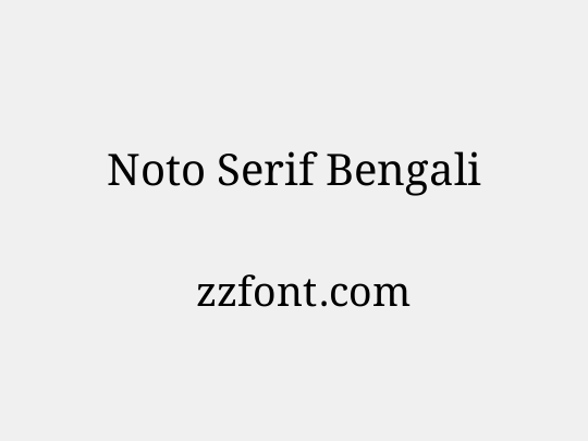 Noto Serif Bengali