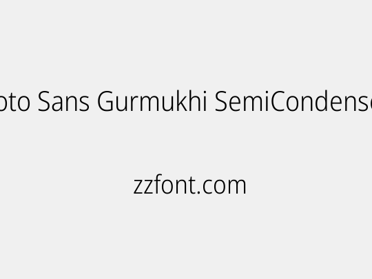 Noto Sans Gurmukhi SemiCondensed Light