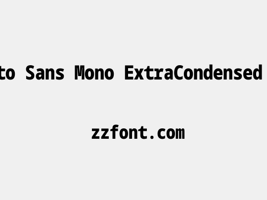 Noto Sans Mono ExtraCondensed Black