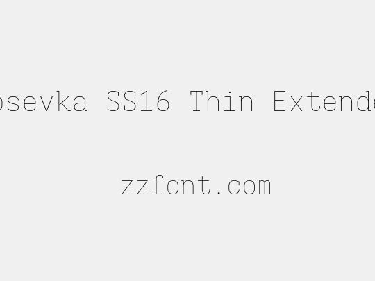 Iosevka SS16 Thin Extended