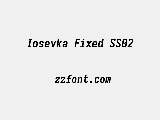 Iosevka Fixed SS02