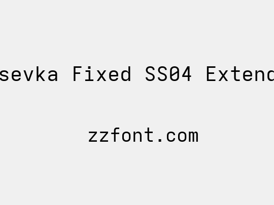 Iosevka Fixed SS04 Extended