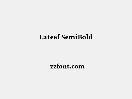 Lateef SemiBold