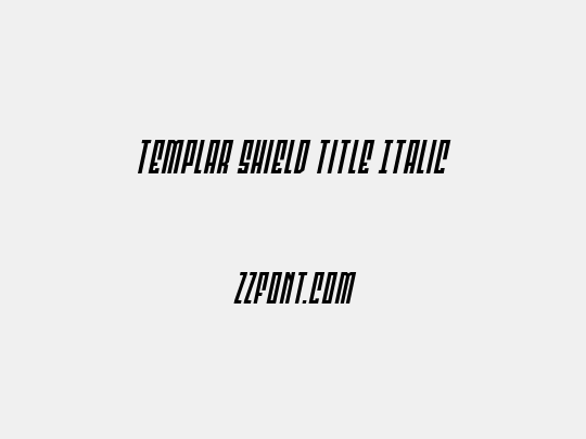 Templar Shield Title Italic