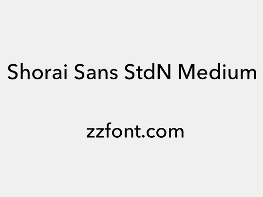 Shorai Sans StdN Medium