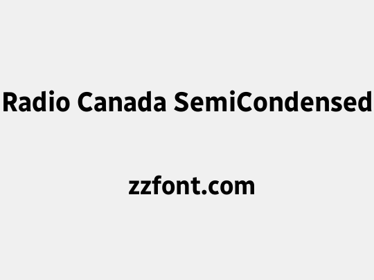 Radio Canada SemiCondensed