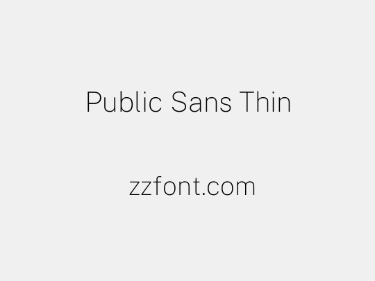 Public Sans Thin