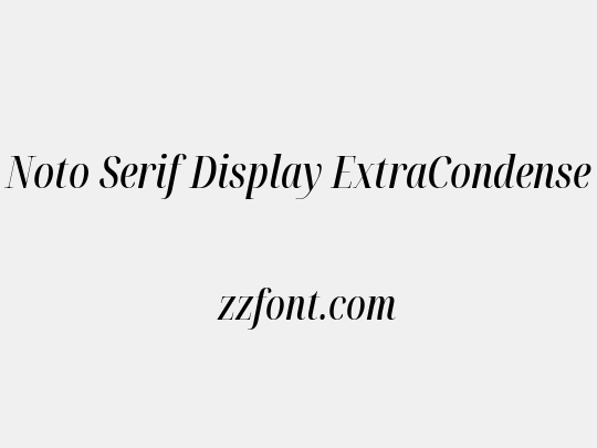 Noto Serif Display ExtraCondensed Medium