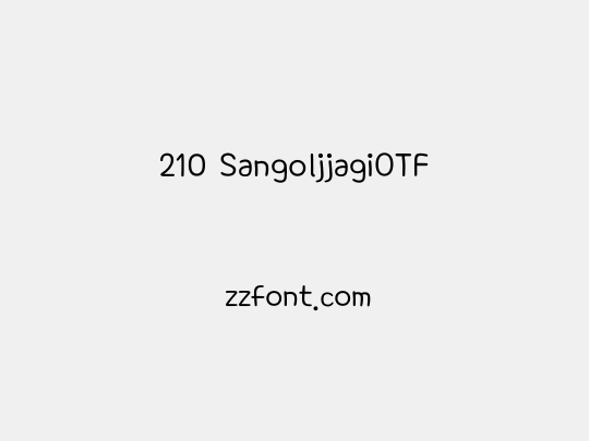 210 SangoljjagiOTF