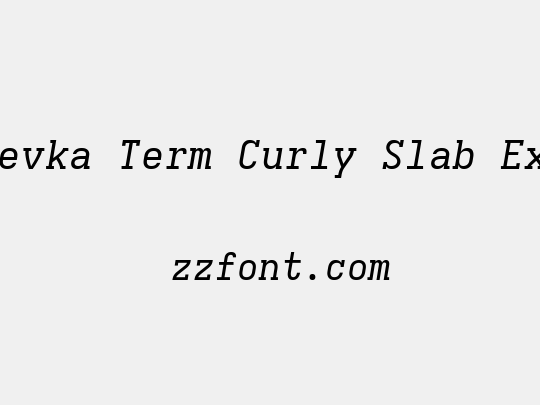 Iosevka Term Curly Slab ExObl