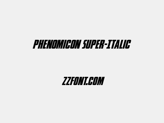 Phenomicon Super-Italic