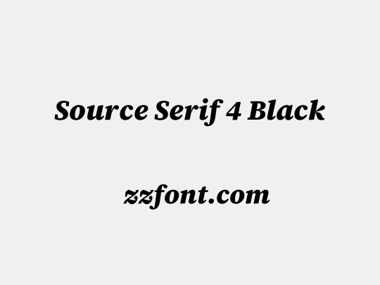 Source Serif 4 Black