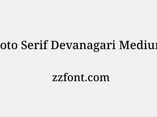 Noto Serif Devanagari Medium