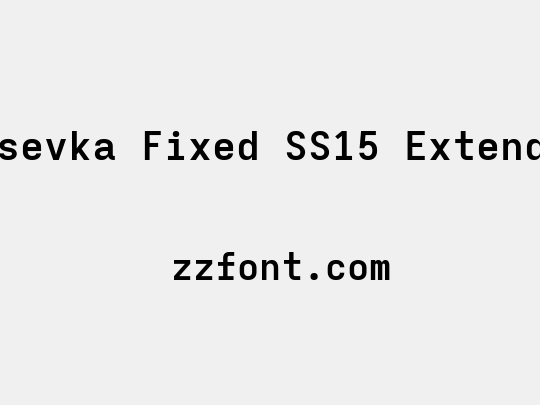 Iosevka Fixed SS15 Extended