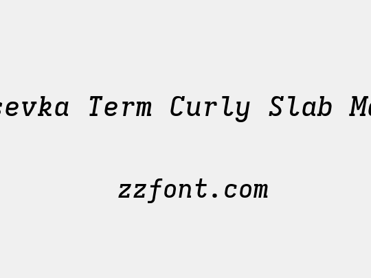 Iosevka Term Curly Slab MdEx