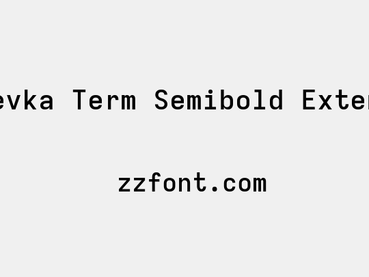 Iosevka Term Semibold Extended