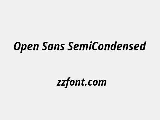 Open Sans SemiCondensed