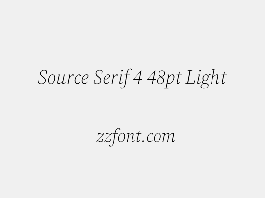 Source Serif 4 48pt Light