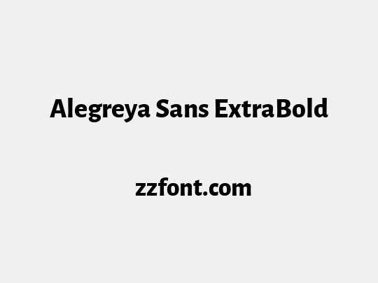 Alegreya Sans ExtraBold