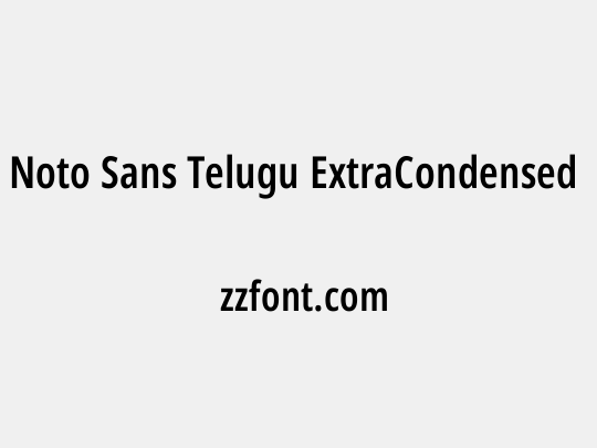 Noto Sans Telugu ExtraCondensed SemiBold