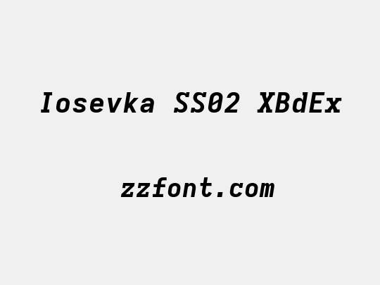 Iosevka SS02 XBdEx