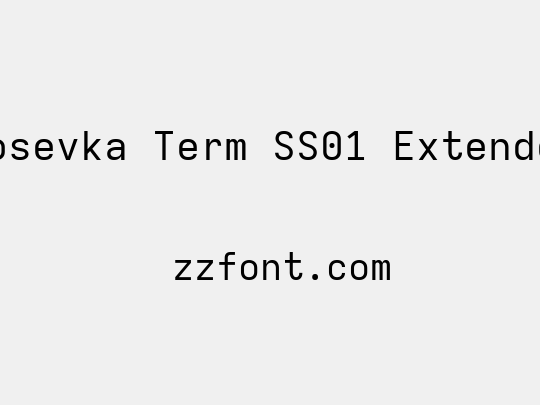 Iosevka Term SS01 Extended